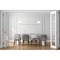 Z-Lite Leila Chandelier, 2-Light, 12 In.W x 62 In.L x 9.5 In.H, Luxe Gold/White Linen 744-62L-LG - alternate 2
